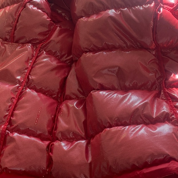 Columbia Omni Heat Womens Small Red Hooded Down PufferJacket Reflective Lining - Picture 3 of 11